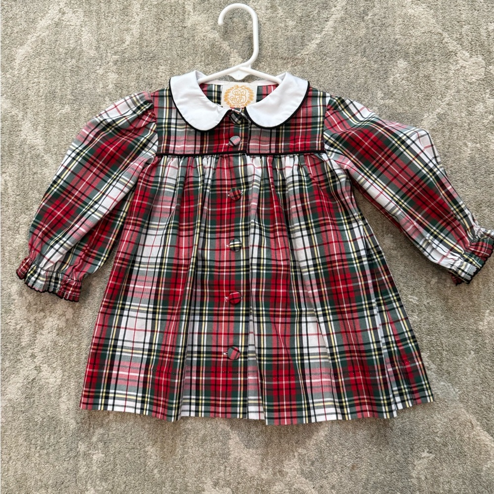 Plaid Baby Dress with White Collar